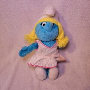 Smurfette Doll Figure Stuffed Plush Girl Smurf Toy 1983 Peyo 12"